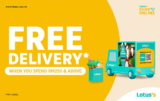 Lotus’s Online Free Delivery with min spend of RM250