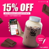 Daboba Drink Extra 15% Off Promotion