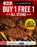 TGI Fridays Buy 1 Free 1 Steak Deals