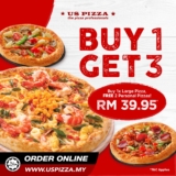 US Pizza Buy 1, Get 3 Pizza Promotion