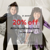 H&M Extra 20% off for all kids and baby items promotions