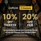 Maybank cardholders get up to 20% discount for Movie Tickets & F&B at GSC Aurum Theatre, The Garden Mall