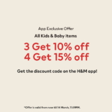 H&M 15% Off for Baby & Kids items