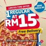 Domino’s Pizza MEGAWEEK Sale: Get a Regular pizza for only RM15