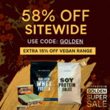 MyProtein Golden Week Sale : 58% Off Sitewide + Extra 15% Off Vegan Range