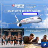 Malaysia Airlines 20% Off Flight Ticket to the Spartan Race 2022 in Putrajaya and Johor