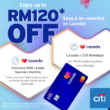 Lazada Free RM8 Vouchers Exclusively for Citibank Cardholders