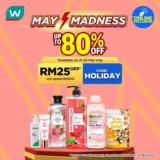 Watsons’ Madness Sale May 2022 – RM25 Off Promo Code