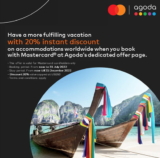 Agoda Offers 20% Discount on Worldwide Hotel Bookings with Mastercard