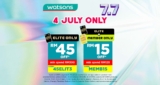 Watson’s 7.7 Sale 2022 is Back with Promo Codes Up to RM45 Off