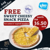 Vivo Pizza Free Sweet Cheesy Snack Pizza for Club Members