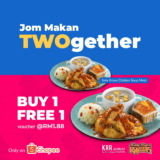 Kenny Rogers ROASTERS BUY 1 FREE 1 & meal deals from only RM15 with Shopee