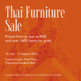 Discover Unique Thai Furniture alongside with Mega Furniture Expo – 14th July to 13th August 2023!