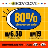 Body Glove 80% off Clearance Merdeka Sale 2022