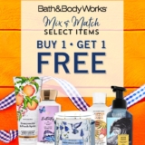 Bath & Body Works Mix & Match Select Items, Buy 1 Get 1 Free Promotion