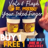 St. Presso Coffee 15th Malaysian General Election Day Promo 2022