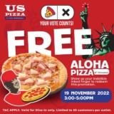 US Pizza UNDI DAPAT PIZZA FREE Redemption