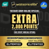 Watsons Online Extra 2000 Points Promo Code