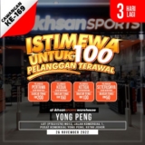 Al-Ikhsan Sports Warehouse Yong Peng  Free Up RM200 Vouchers Giveaways