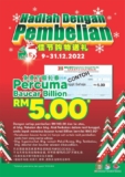 Billion Supermarket Free RM5 Cash Voucher on Christmas Promotion 2022