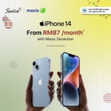 Get iPhone 14 128GB from as low as RM87 /month with Maxis Zerolution
