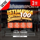 Al-Ikhsan Sports Warehouse Balok, Pahang Outlet Opening Free RM200 Vouchers Giveaways