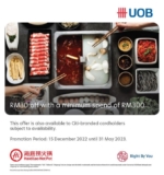 Haidilao Free RM30 Instant Rebate with CITIBANK Card and UOB BANK Card Payment