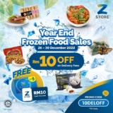 ZCITY Frozen Food RM10 Off + Free RM5 TNG e-Wallet Reload Pin+ RM10 Zstore Cash Voucher