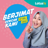 Lotus’s Berjimat Dengan Kami Sale on 27 Dec 2022