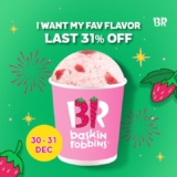 Baskin Robbins Ice Cream Extra 31% Off on 30 – 31 Dec 2022
