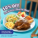 Kenny Rogers ROASTERS Batu Kawan Opening Offers 2nd Kenny’s Quarter Meal at 50% OFF