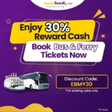 Easybook Bus & Ferry Tickets Free 30% Reward Cash