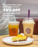 Coffee Bean Tea Leaf Extra 10% Off for Beverage and Food Promotion till  7 April 2023