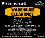 Birkenstock & Fly Flot Warehouse Sale 2023 : Shop ‘Til You Drop at Special Prices!
