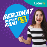 Lotus’s Berjimat Dengan Kami Sale on 4 Jan 2023