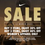 Nike Unite KLIA March up to 40% Off Sale @ Mitsui Outlet Park KLIA Sepang