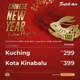 Batik Air CNY 2023 Extra Flights with Fixed Rate Promotion