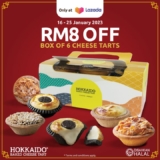 Get RM8 Off on Hokkaido Baked Cheese Tart Box of 6 from Lazada