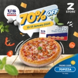 US Pizza Cash Voucher 70% Off at ZCITY