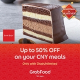 Secret Recipe Cakes up to 50% off with GrabUnlimited subscription plan