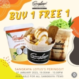 Enjoy Buy 1 Free 1 Coconut Ice Cream Promotion at Sangkaya Melaka
