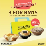 Hokkaido Baked Cheese Tart PayDay Sales 3 Cheese Tarts at RM15 Promotion