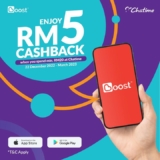 Chatime Free RM5 cashback with the Boost app
