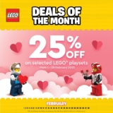 LEGO Certified Store 25% off on selected LEGO® playsets on Feb 2023