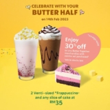 Starbucks 2 Venti-sized Frappuccino® and any slice of cake just for RM35