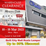 Shoppers Hub Warehouse Clearance in Quill City Mall KL on March 2023