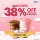 DON Coffee 2nd Cup Drinks Extra 38% Off International Women’s Day 2023 Promo