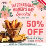 TGI Fridays 50% off on mouth-watering Fish & Chips IWD 2023 Promo