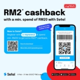 myNEWS x Setel Free RM2 Cashback Promotion