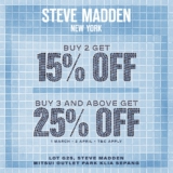 Steven Madden March Sale Extra 25% Off @ Mitsui Outlet Park KLIA Sepang
